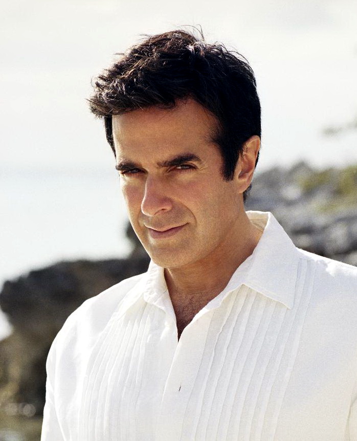 David Copperfield on Musha Cay, March 2014; portrait, not the MGM stage or a current engagement.