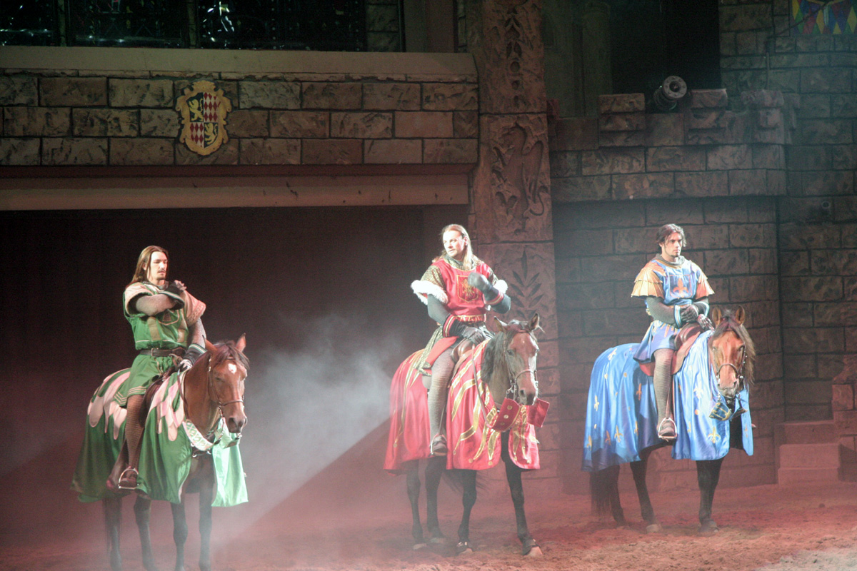Horsemen in Tournament of Kings, photographed in August 2006.