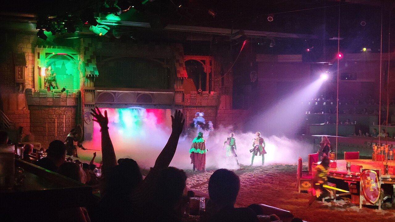 Tournament of Kings performance at Excalibur, August 2023; historical show configuration.