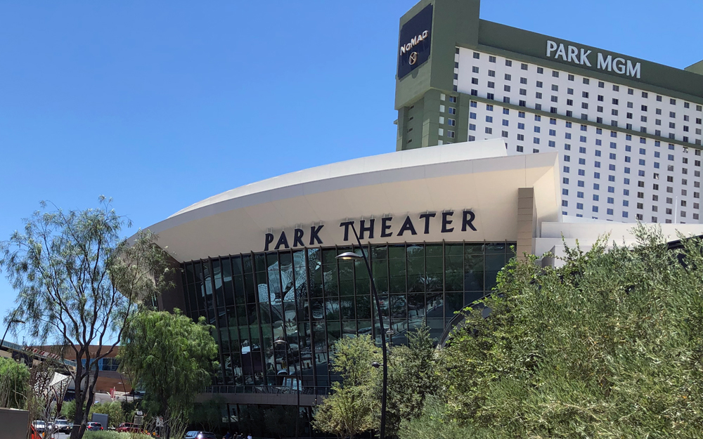 Park Theater facade in June 2019, before the Dolby Live renaming; historical venue view, not a current performer listing.