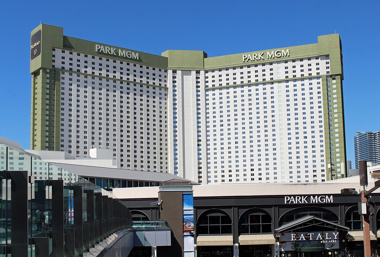 Park MGM exterior, March 2023, with historical NoMad signage; current Reserve naming differs.