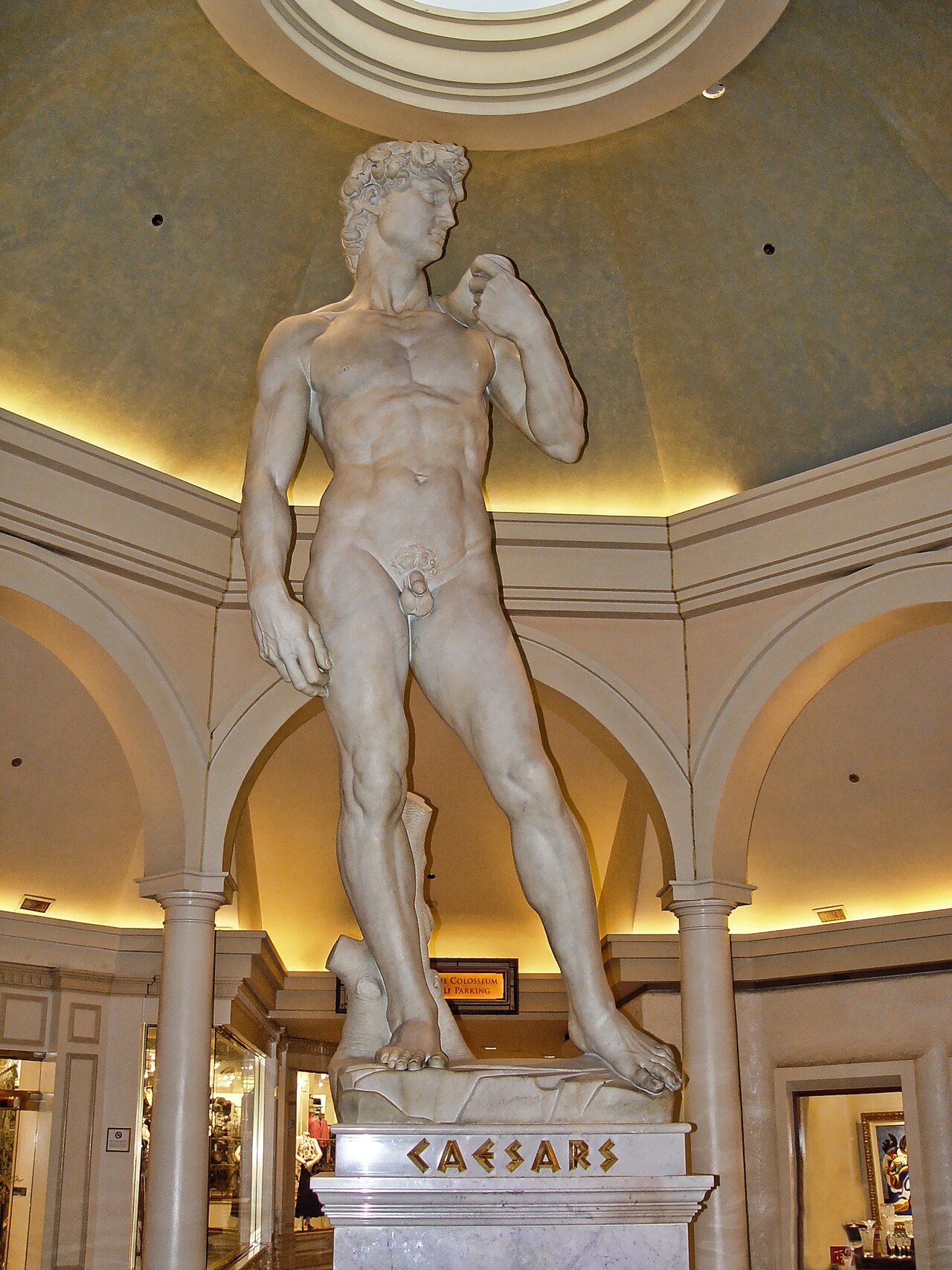 Replica of Michelangelo's David at Caesars Palace.
