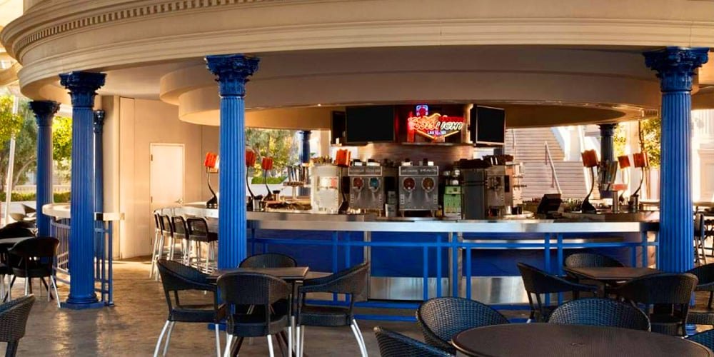 Spanish Steps Bar beside the outdoor steps at Caesars Palace.